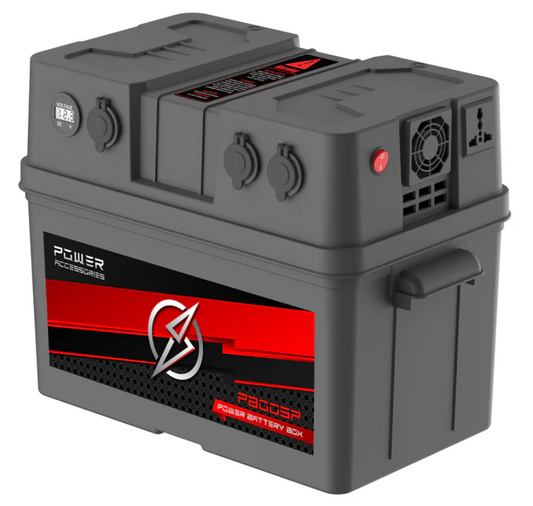 PB003P Power Crank Large Powered Battery Box With Inverter (350X180X200) | Power Accessories