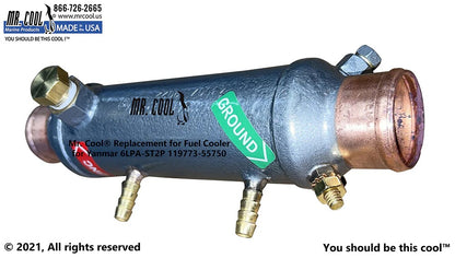 119773-55750 Yanmar 4LHA, 6LP(A) Fuel Cooler 119773-55750 Replacement 119773-55750 / 55800