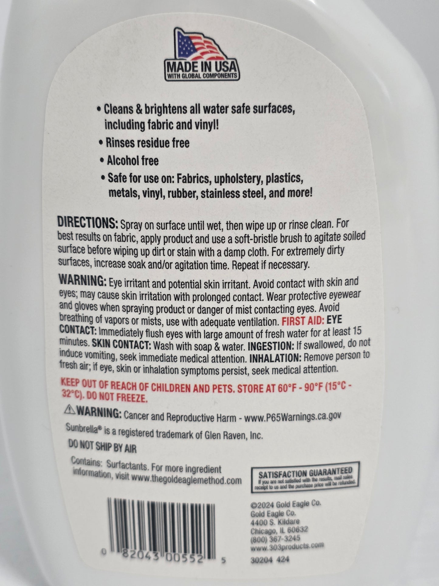 957385 303 Marine & Recreation Multi Surface Cleaner 946ml | Genuine 303 Protectant