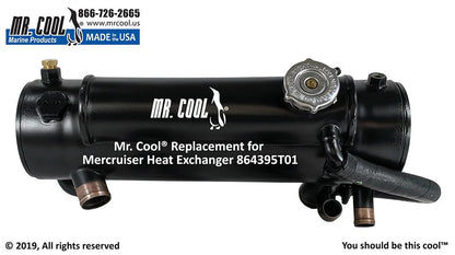 864395T01 Aftermarket Mercruiser 4.3L/5.0L/5.7L/6.2L Heat Exchanger With Hose | Sawley's Select Marine Parts