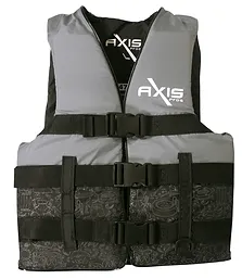 603418G Axis Nylon PFD Level 50S XXL Adult Grey | Marine Safety Gear