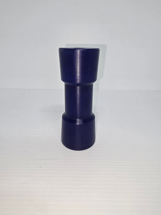 2897 Dunbier Hard Poly Dog Bone Blue Keel Roller 6"