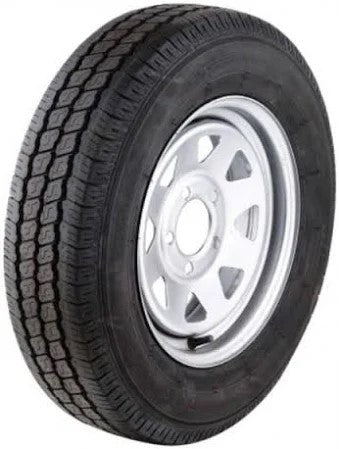 A1874 Mackay 1482 Dunbier 14"Galvanised Rim & Tyre 195R14C Radial Heavy-Duty 950kg | Marine Trailer Part