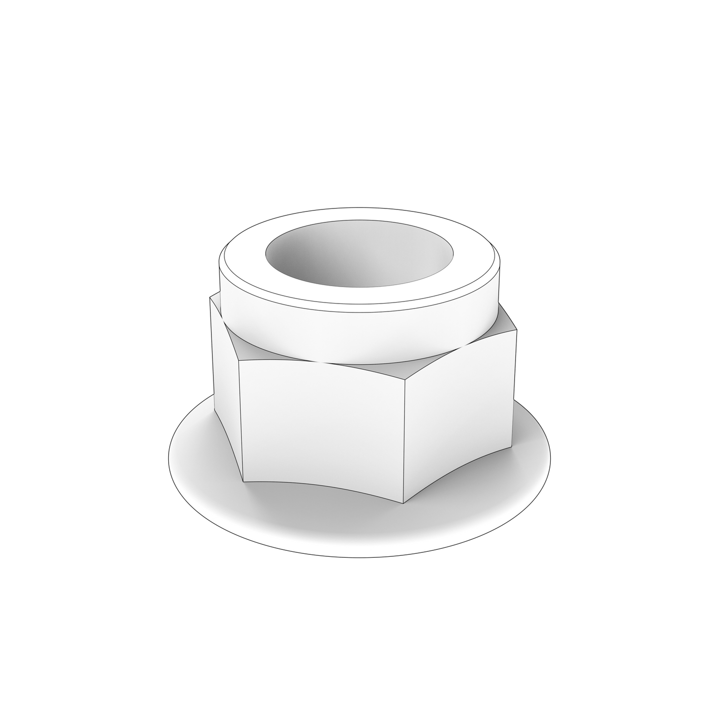 990962 Flange Lock Nut | Genuine Volvo Penta Part - photo 2 of 2