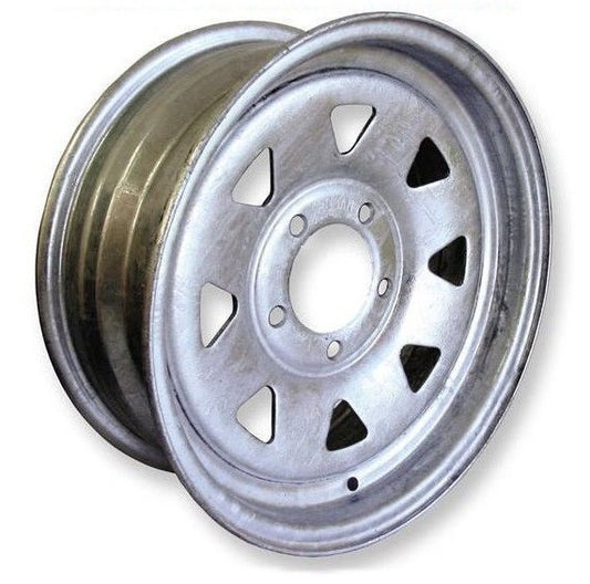 A1815N Mackay 1493 Dunbier 14" Galvanised Spoke Wheel Only (Ford) RIM ONLY (NO TYRE) | Marine Trailer Part