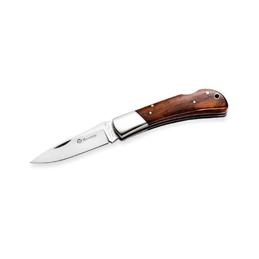 M1251LG - Maserin 75mm Stainless Steel Hunting Knife (Walnut Wood Handle) | Fishing & Outdoor Knife