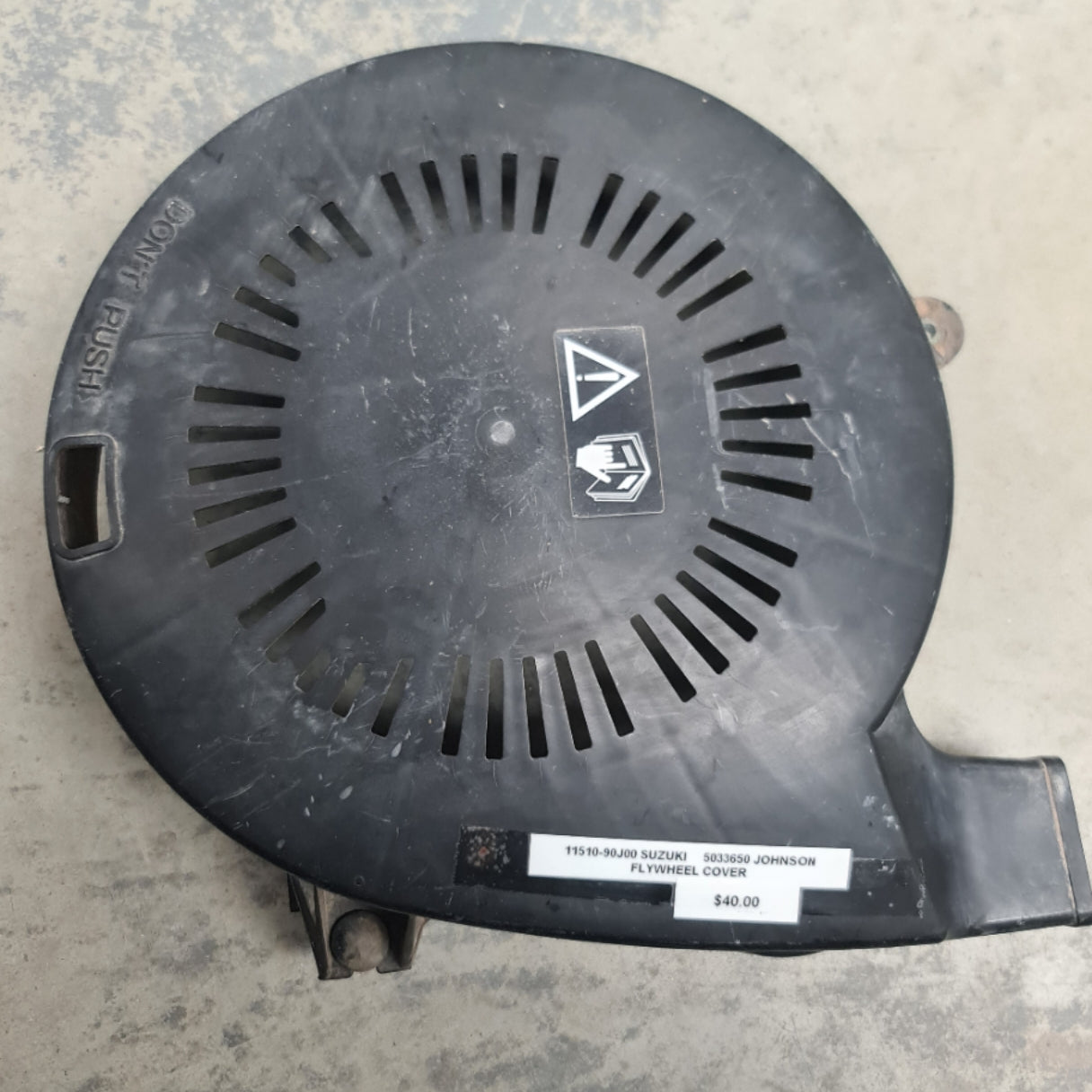 11510-90J00 Suzuki 5033650 Johnson Flywheel Cover | Genuine Used Part