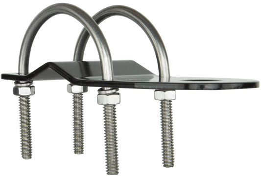 MB408B 3MM BULL BAR BRACKET WITH "U" BOLTS - BLACK