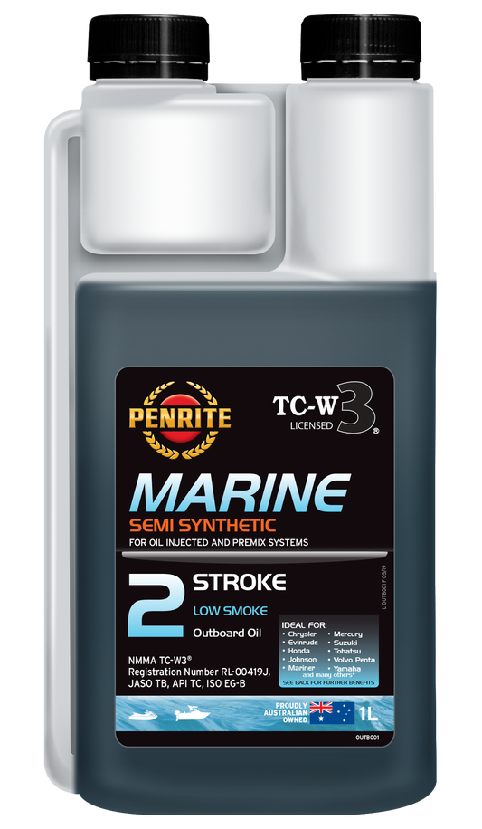 OUTB001 Penrite Marine Outboard 2-Stroke Oil (Semi Synthetic) 1L | Genuine Penrite Lubricants