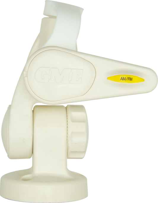 ABL014 DOUBLE SWIVEL ROUND ANTENNA BASE - SUIT AW36XX WHIPS - WHITE