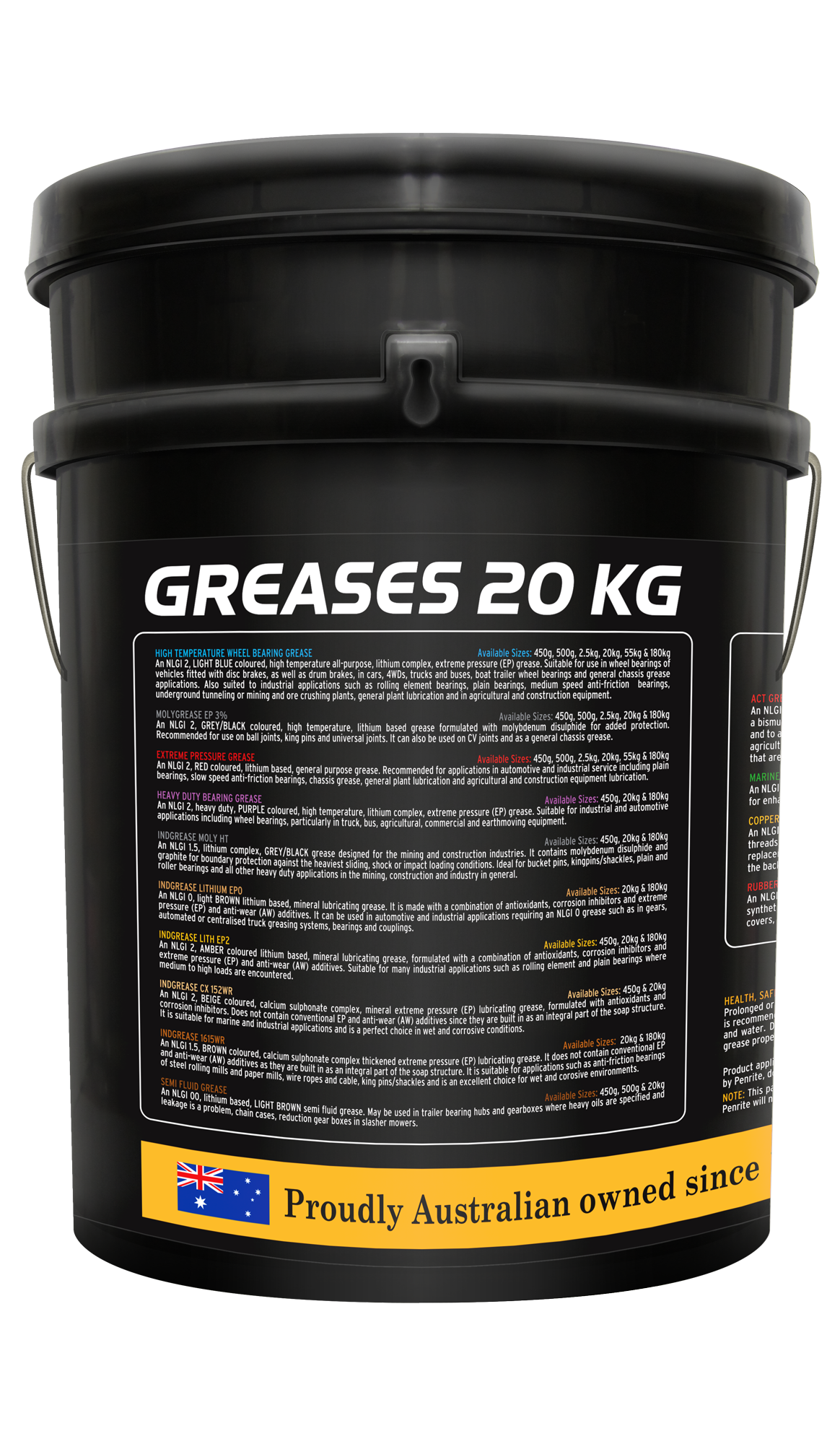 HTGR020 Penrite High Temperature Wheel Bearing Grease 20kg | Genuine Penrite Lubricants