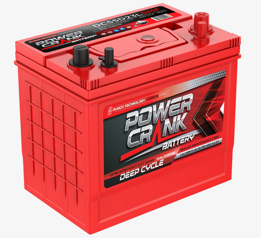 DC55D23LSMF Power Crank 625 CCA Battery | Deep Cycle Series