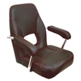 632421 Mini Mojo MK2 Boat Seat Black/Red Stitching | Boat Seating