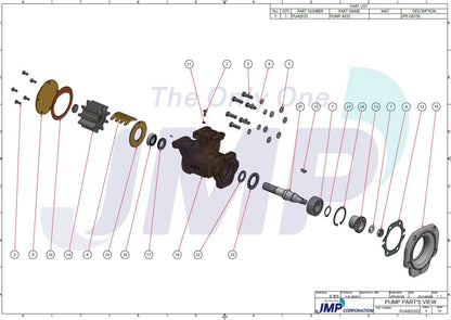 JPR-G6100 Detroit Diesel 6V53/6V71/8V53 Seawater Pump Aftermarket JMP JPR-G6100