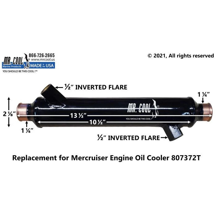 807372T Aftermarket Mercruiser Engine Oil Cooler | Sawley's Select Marine Parts