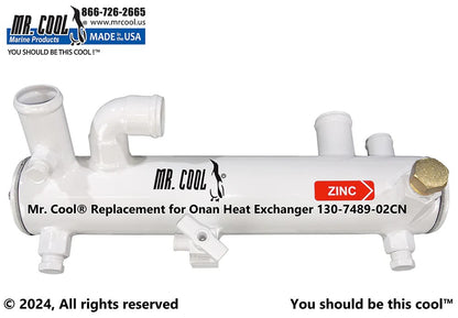 MEC 130-7489-02CN Aftermarket Onan MDKD/MDKB Heat Exchanger | Sawley's Select Marine Parts