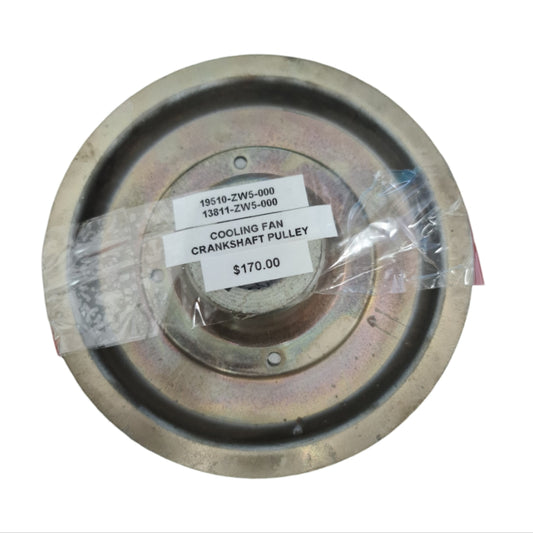 19510-ZW5-000 13811-ZW5-000 Cooling Fan Crankshaft Pulley | Genuine Used Part