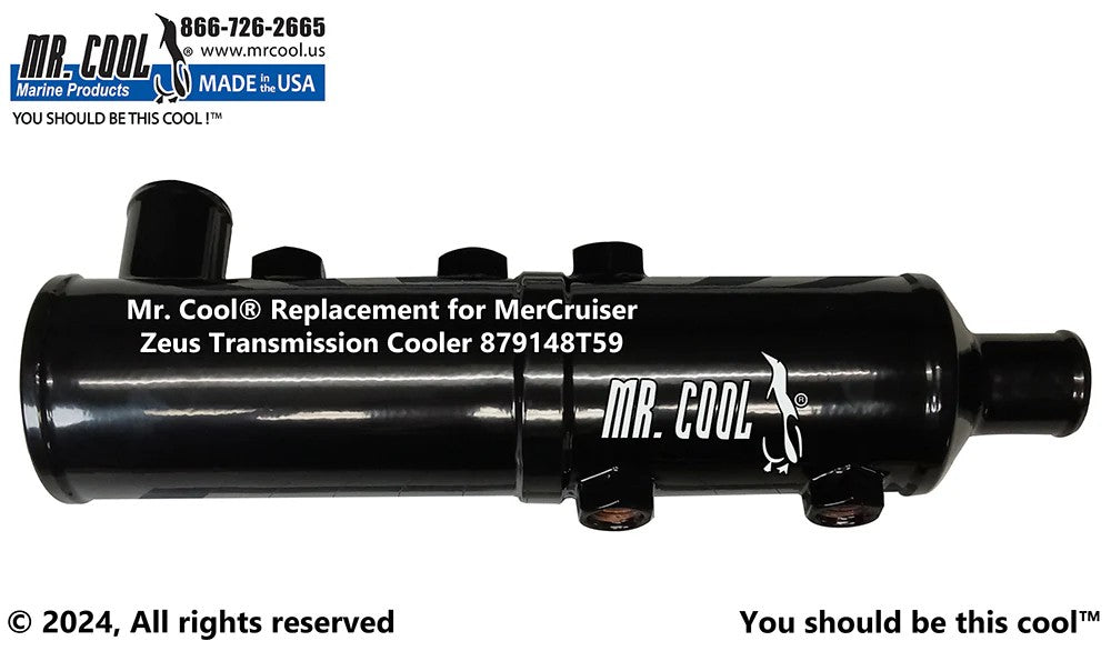 879148T59 / 8M0181739 Aftermarket Mercruiser Zeus 3000 Vertical Transmission/Power Steering Oil Cooler | Sawley's Select Marine Parts
