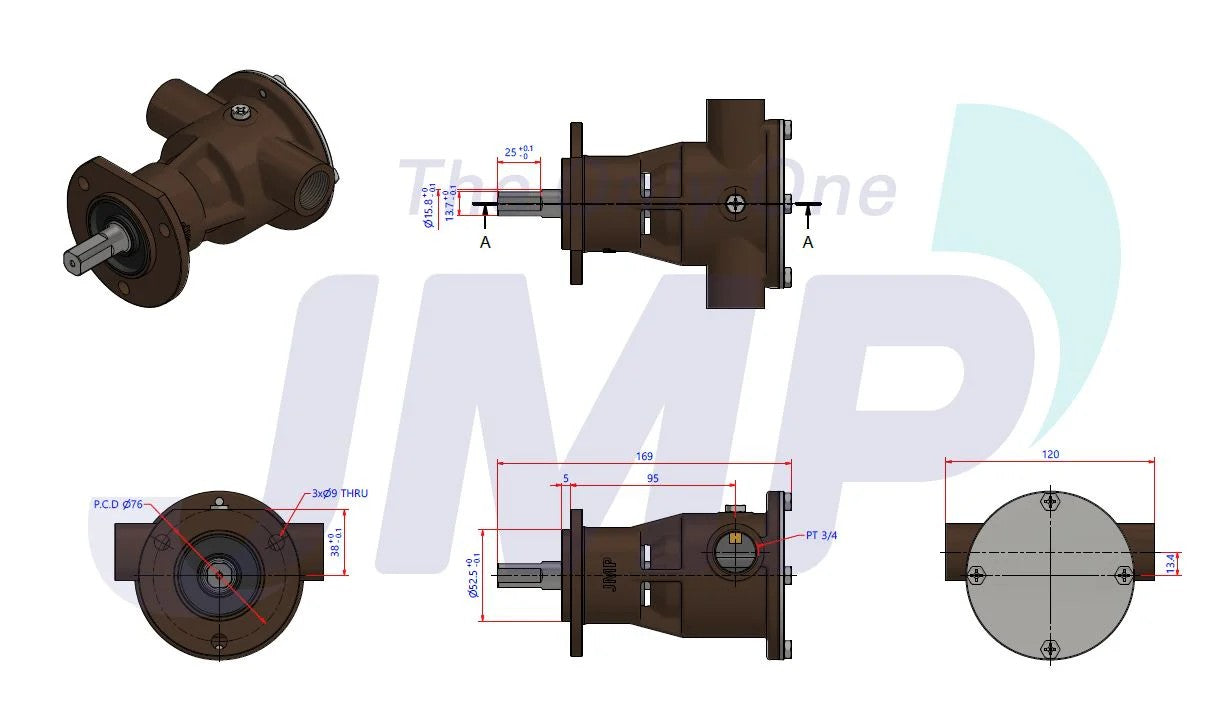 JPR-NL20IP Northern Lights M944 Seawater Pump 25-11202 Replacement
