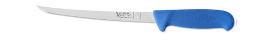 350620200BLUE - Victory Knife 2mm x 20cm Stainless Steel Flexible Narrow Filleting Knife (Blue Progrip Handle) | Fishing & Outdoor Knife