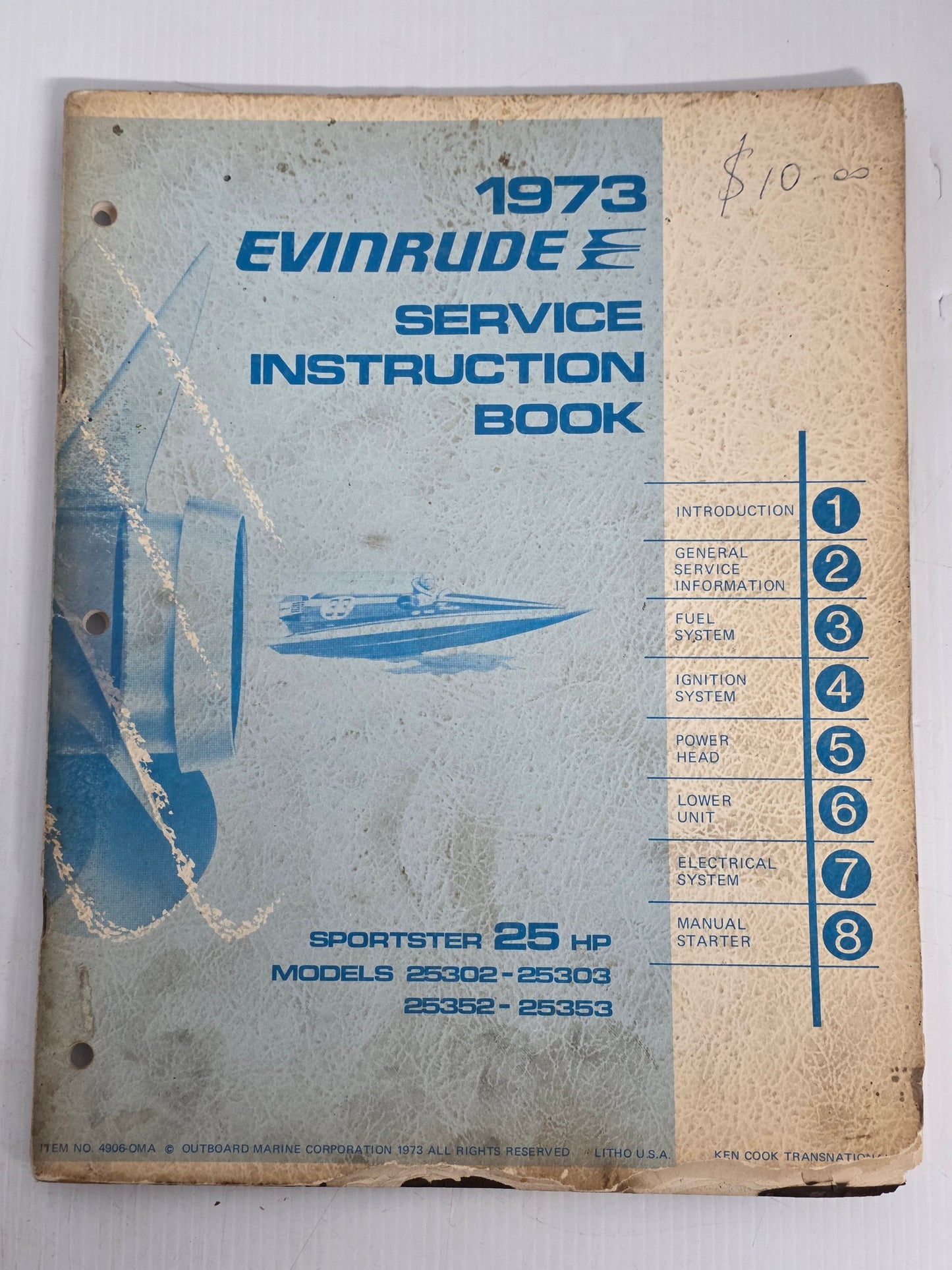 1973 Evinrude Lark 50HP Service Manual | Genuine Used Manual