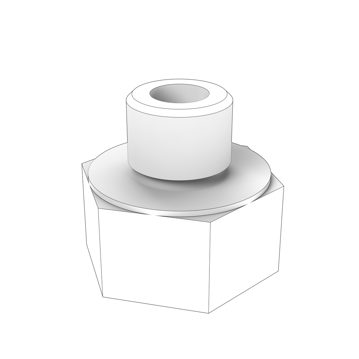 60115872 Reduction Nipple | Genuine Volvo Penta Part - photo 2 of 2