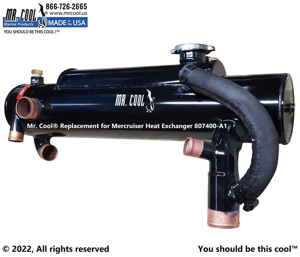 807400A1 Aftermarket Mercruiser V8 Big Block 7.4L/8.2L Heat Exchanger | Sawley's Select Marine Parts