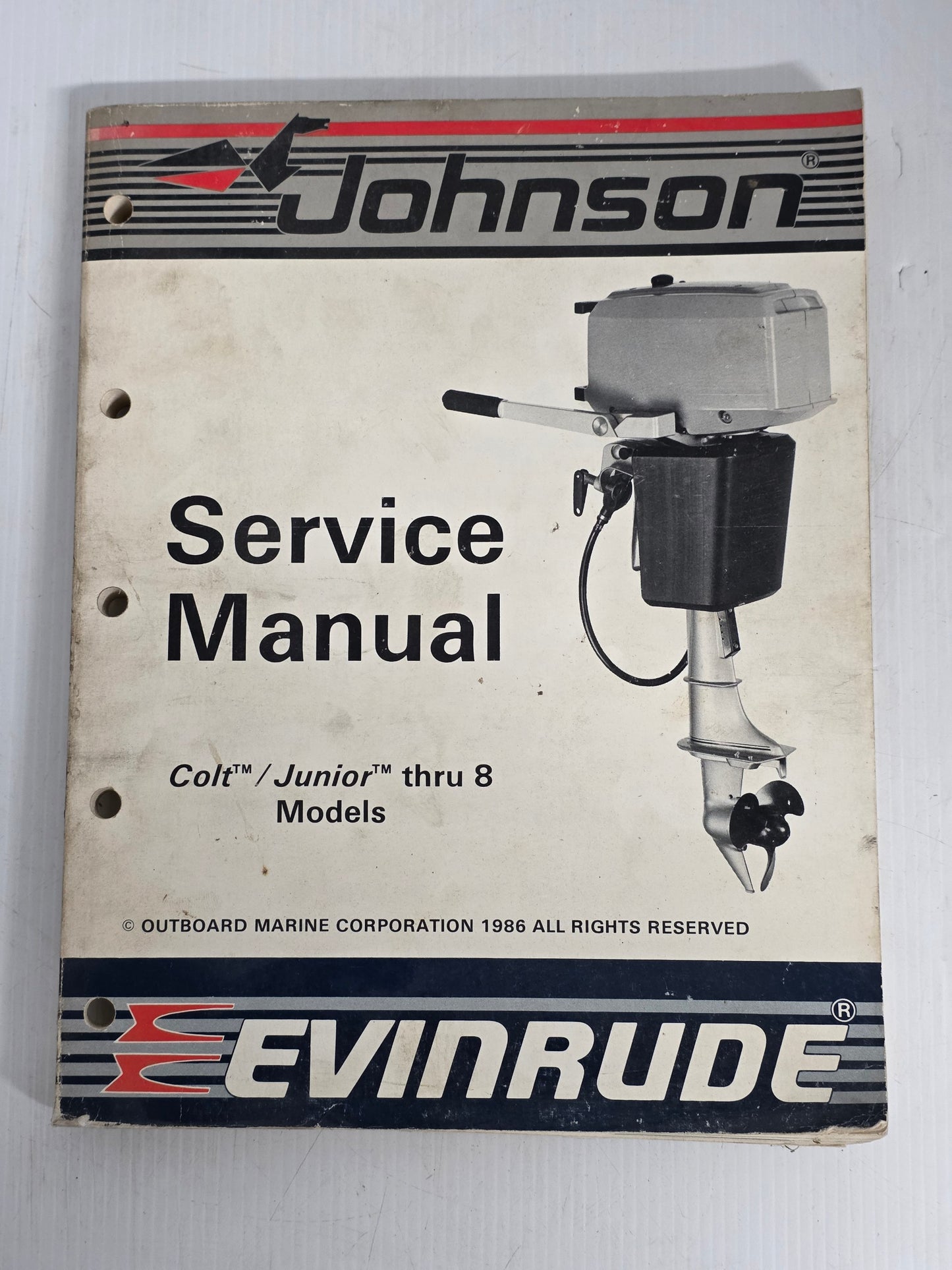 1986 Johnson CU Colt/Junior through 8 Models Service Manual | Genuine Used Manual
