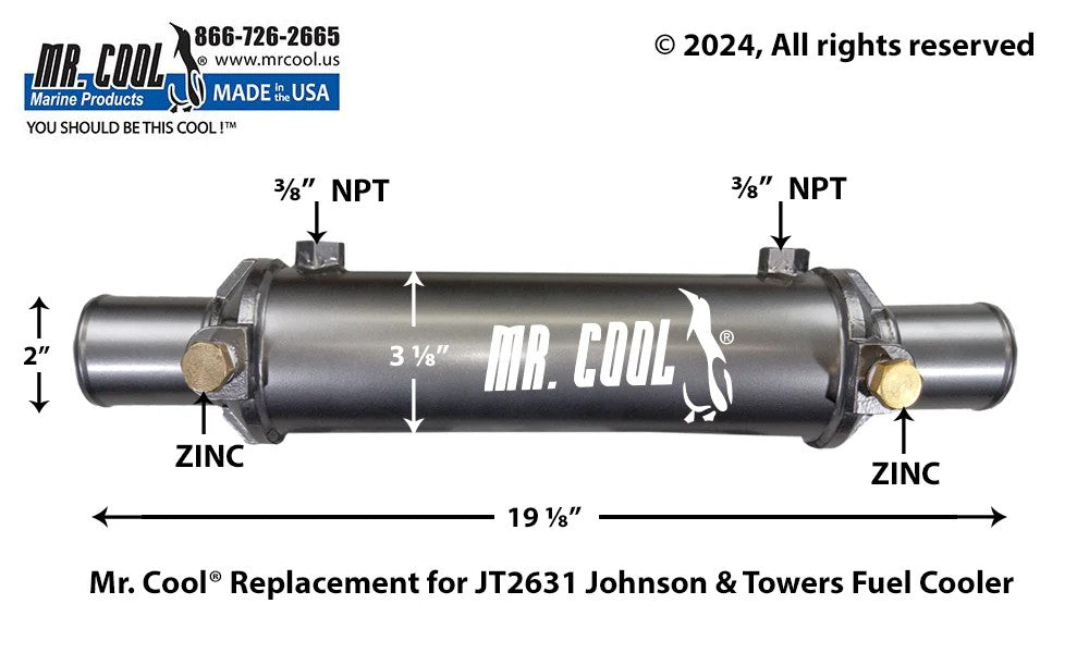 JT2631 Aftermarket Johnson & Towers Fuel Cooler | Sawley's Select Marine Parts