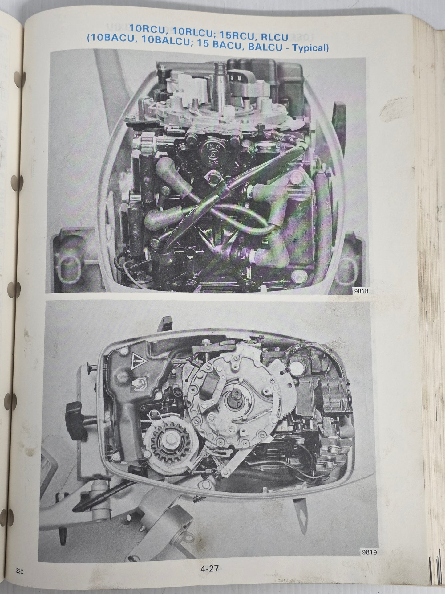 1986 Johnson CU 9.9HP through 30HP Service Manual | Genuine Used Manual