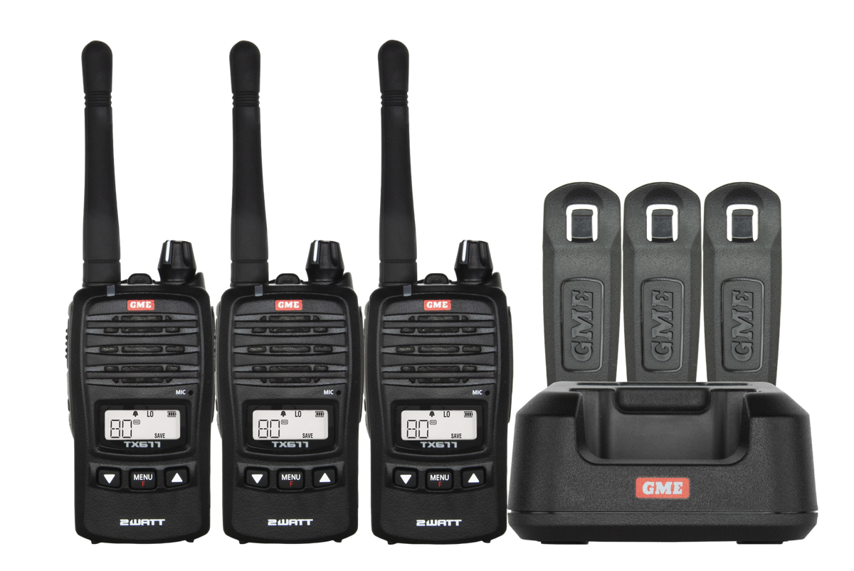 TX677FP 2 Watt UHF CB Handheld Radio - Family Pack | Genuine GME Electronics