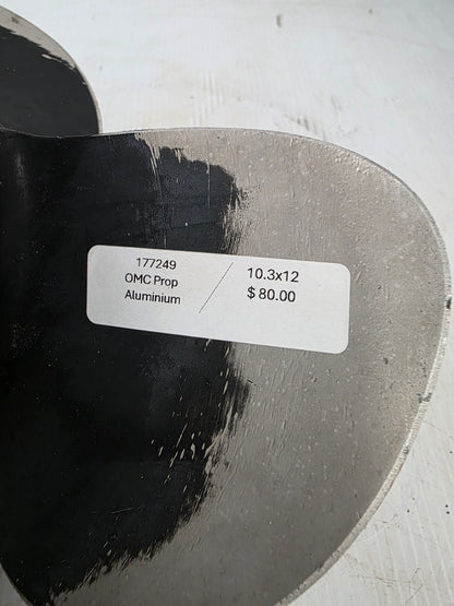 0177249 0765050 Evinrude/Johnson 10 1/2 x 12 Aluminium Propeller – 14 Spline | Genuine Used Part