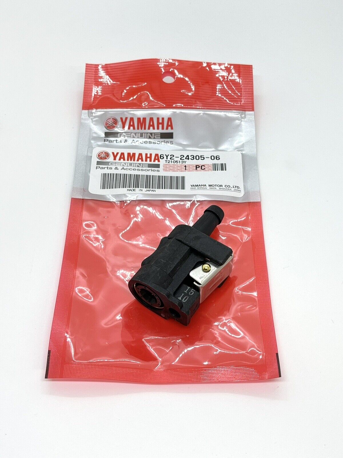 6Y2-24305-06 Yamaha Fuel Joint 8mm 5/16 Tank End | Genuine OEM Yamaha Outboard Part