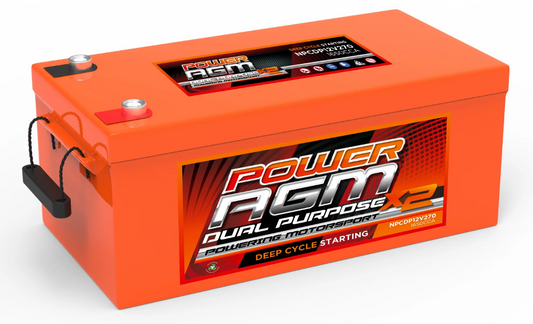 NPCDPL12V270AH Power Crank 270 AH 1400 CCA Battery | Dual Purpose AGM Deep Cycle Starting