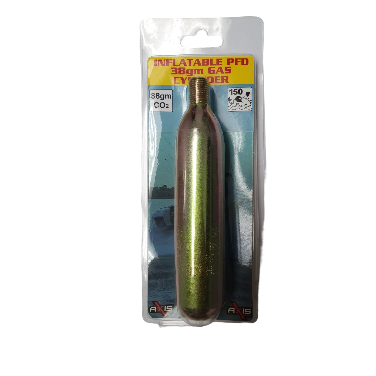 601996 Axis Inflatable PFD CO2 Gas Cylinder 38g 3/8" | Marine Safety Gear