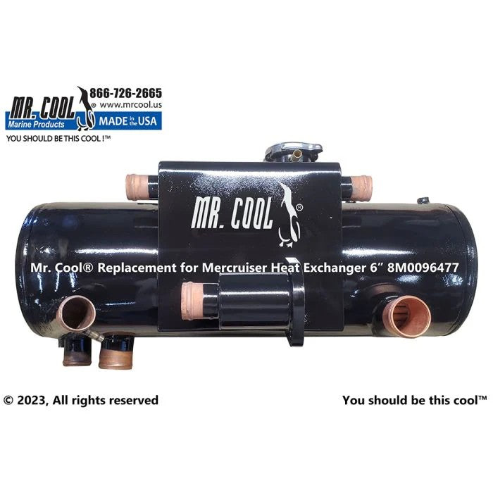 8M0096477 Aftermarket Mercruiser 6.2L MPI Heat Exchanger 6 in | Sawley's Select Marine Parts