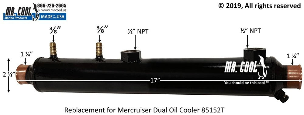 85152T Aftermarket Mercruiser Oil & Power Steering Cooler | Sawley's Select Marine Parts