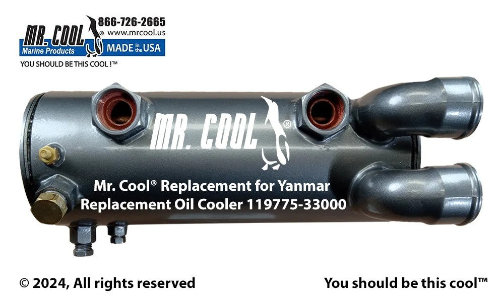 119775-33000 Aftermarket Yanmar 6LP/6LPA Oil Cooler | Sawley's Select Marine Parts