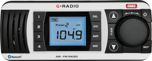 GR300BTW Bluetooth AM/FM Marine Stereo - White