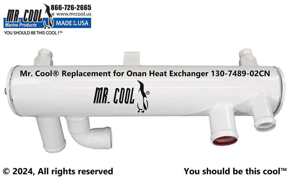 MEC 130-7489-02CN Aftermarket Onan MDKD/MDKB Heat Exchanger | Sawley's Select Marine Parts