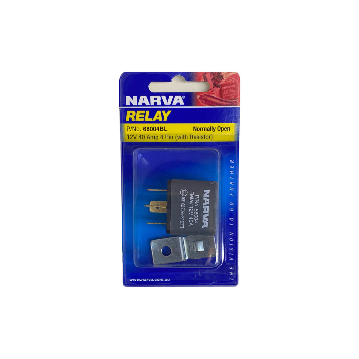 68004BL Narva 12V Relay 40AMP W/Resistor | Genuine Narva Electrical