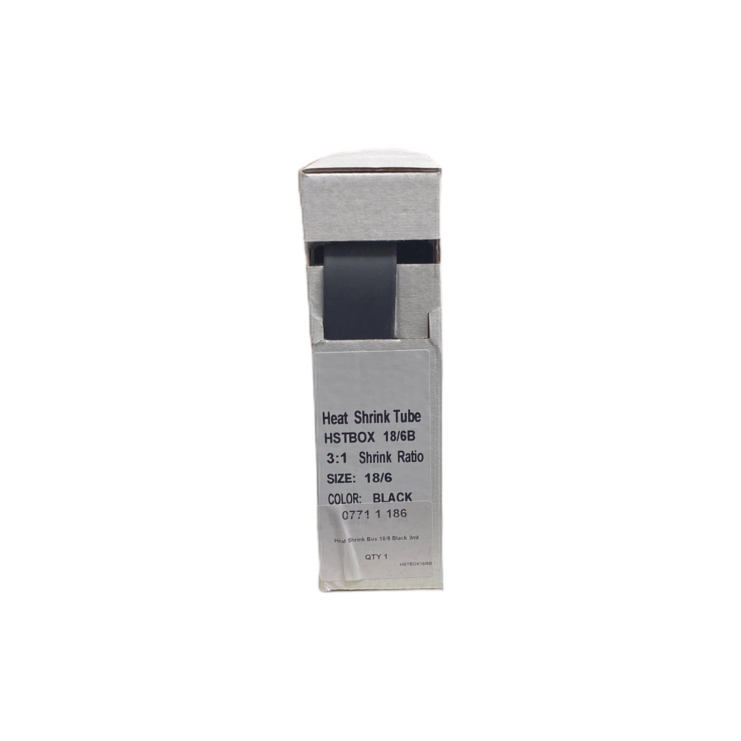 07711186 Heat shrink 18/6 black | Genuine Wurth Product