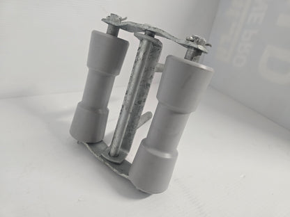 3157H Dunbier Hard Poly Roller & Bracket Double  8"