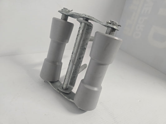 3157H Dunbier Hard Poly Roller & Bracket Double  8"