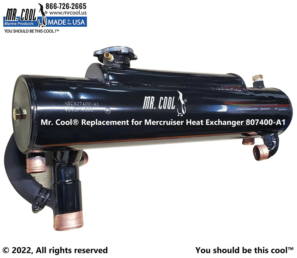 807400A1 Aftermarket Mercruiser V8 Big Block 7.4L/8.2L Heat Exchanger | Sawley's Select Marine Parts