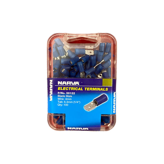 56122 Male Blade Terminal Blue (100pk)