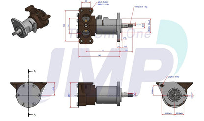 JPR-VP0050D Volvo Penta D5 D7 / Deutz BF4M-10103MC Seawater Pump Replacement JPR-VP0050D