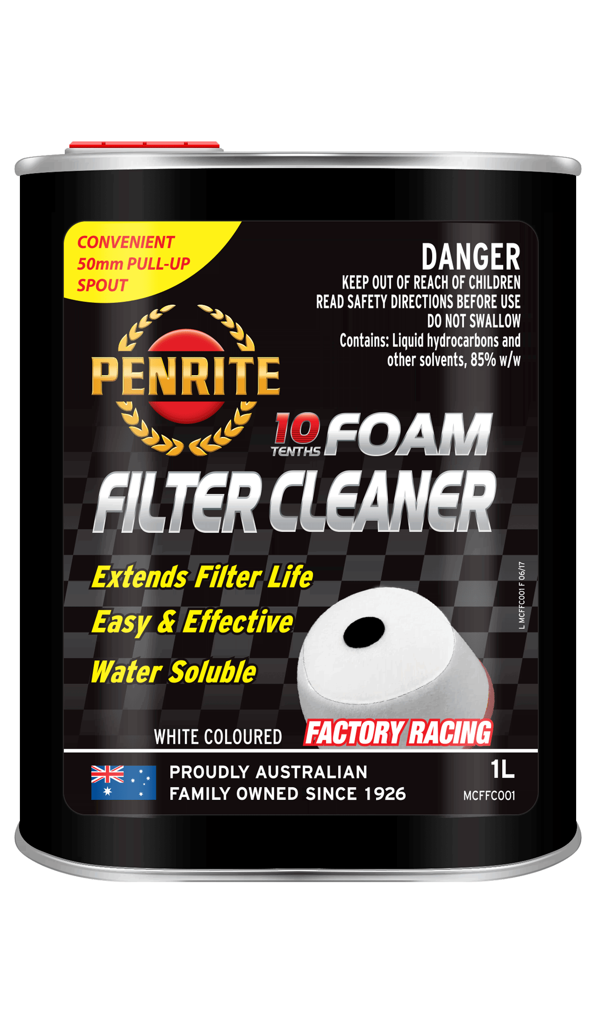MCFFC001 Penrite Foam Filter Cleaner 1L | Genuine Penrite Lubricants