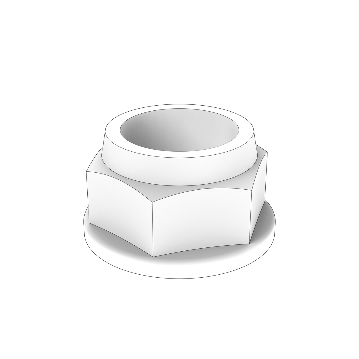 1543499 Flange Nut | Genuine Volvo Penta Part - photo 2 of 2