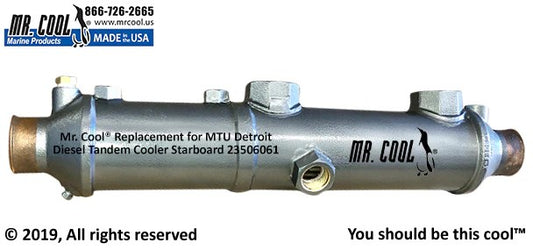 23506061 MTU DETROIT DIESEL 6V-92 TANDEM COOLER 23506061 STARBOARD REPLACEMENT